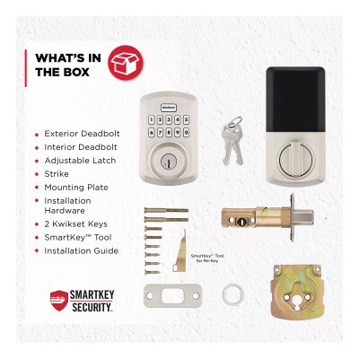 Kwikset Powerbolt 250 Transitional Keypad Electronic Lock, Satin Nickel